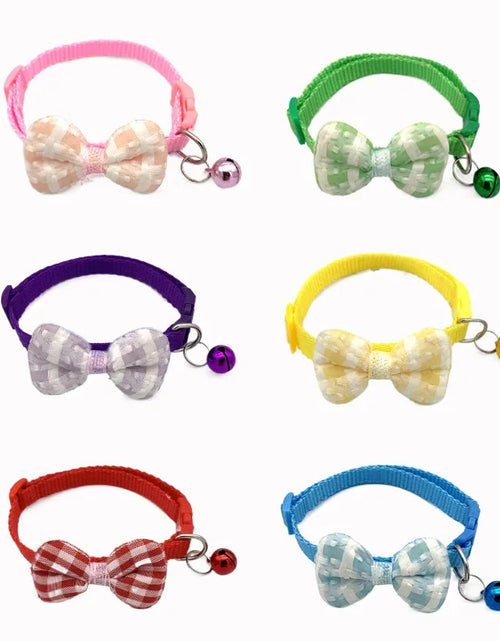 Load image into Gallery viewer, Pet Collars New Pet Bow Bell Collars Cute Cat Collars Pet Supplies Multicolor Adjustable Pet Dressing Tool Pet Accessories
