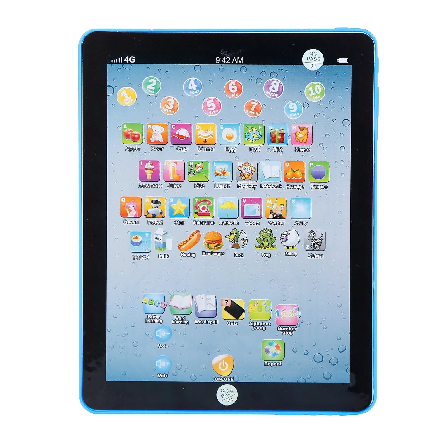 Baby Learning Tablet Educational Toddler Tablet, Blue