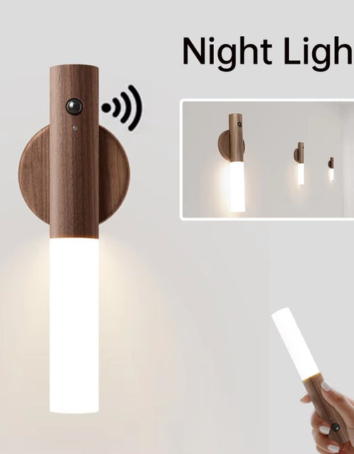 Load image into Gallery viewer, LED USB Night Light Magnetic Wall Lamp Kitchen Cabinet Closet Light Home Staircase Bedroom Table Move Lamp Bedside Lighting
