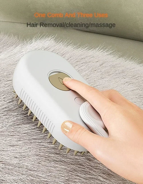 Load image into Gallery viewer, Electric Pet Brush 3 in 1 Cat Steam Brush Steam Dog Brush One-Click Spray Cat Hair Brush Massage Pet Grooming Comb Hair Removal
