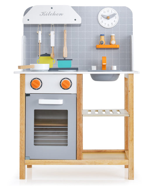 Load image into Gallery viewer, Wooden Toddler Pretend Kitchen Set with Cookware Accessories for Boys and Girls
