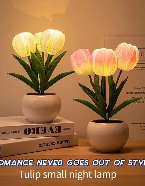 Load image into Gallery viewer, LED Tulip Lamp Night Simulation Flower Atmosphere Desk Light Room Table Decoration Lamp Gift for Girl Friend
