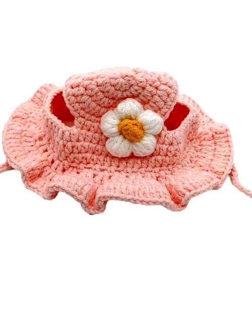 Load image into Gallery viewer, Hand-Made Cat Hat Elastic Woven Cap Pet Hat Puppy Kitten Headwear Knitted Hat Party Photo Shoot Props Decoration Cat Accessories
