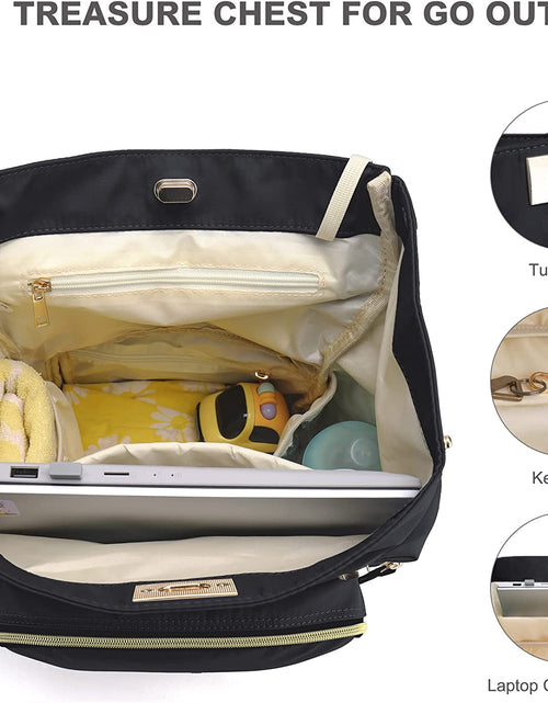 Load image into Gallery viewer, Diaper Bag Backpack, Multifunction Stylish Travel Baby Bag Backpack with Crossbody Strap, Maternity Nappy Bag
