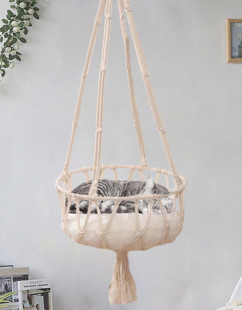 Load image into Gallery viewer, Cat Bed, Cat Hammocks Window Perches, Secure Cat Shelves Space Saving Window Mounted Cat Seat for Big Cats, Cat Hanging Bed, Cat Hanging Basket Swings
