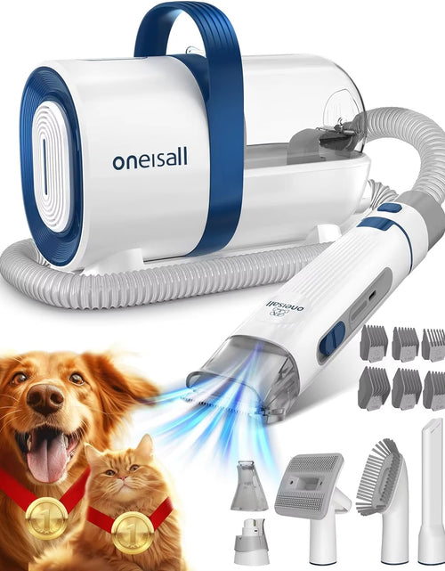 Load image into Gallery viewer, Oneisall Dog Hair Vacuum &amp; Dog Grooming Kit, Pet Grooming Vacuum with Pet Clipper Nail Grinder, 1.5L Dust Cup Dog Brush Vacuum
