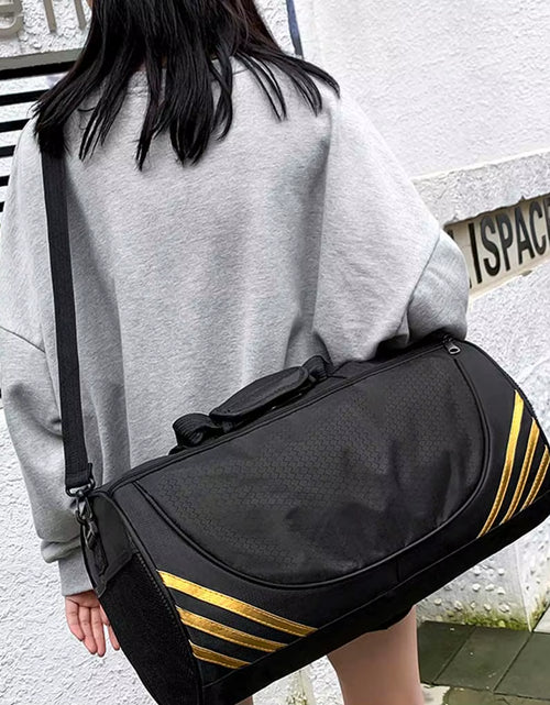 Load image into Gallery viewer, Gym Bags Polyester Backpack Organizer Fitness Running Rucksack Zipper Travel Sports Bag with Handle Silver Small
