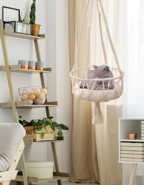 Load image into Gallery viewer, Cat Bed, Cat Hammocks Window Perches, Secure Cat Shelves Space Saving Window Mounted Cat Seat for Big Cats, Cat Hanging Bed, Cat Hanging Basket Swings
