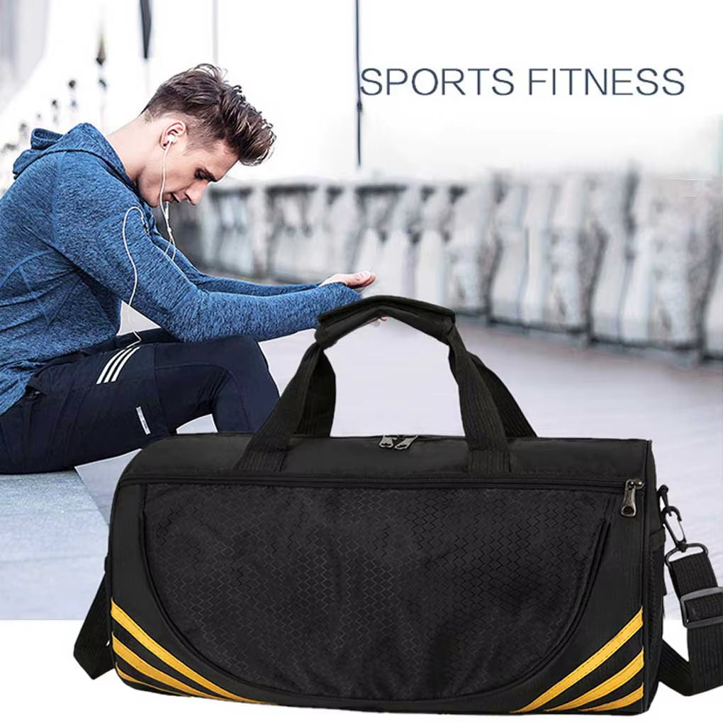 Gym Bags Polyester Backpack Organizer Fitness Running Rucksack Zipper Travel Sports Bag with Handle Silver Small