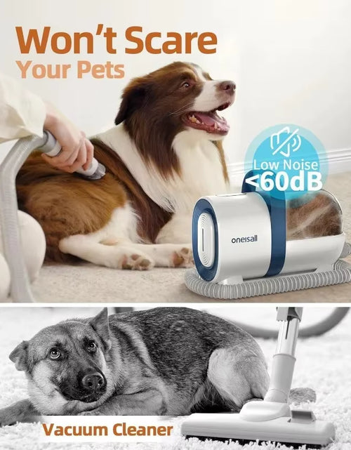 Load image into Gallery viewer, Oneisall Dog Hair Vacuum &amp; Dog Grooming Kit, Pet Grooming Vacuum with Pet Clipper Nail Grinder, 1.5L Dust Cup Dog Brush Vacuum
