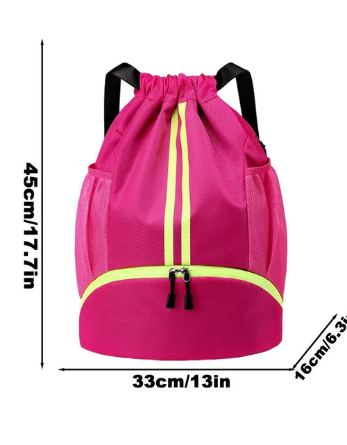 Load image into Gallery viewer, Foldable Waterproof Gym Bag Fitness Backpack Drawstring Shop Pocket Hiking Camping Beach Swimming Men Women Sports Bags
