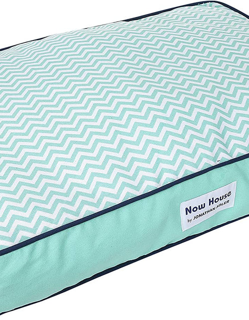 Load image into Gallery viewer, Now House for Pets by  Teal Chevron Cushion Dog Bed, Medium Medium Dog Bed Washable Dog Bed for Medium Dogs by Now House by  (FF15503)
