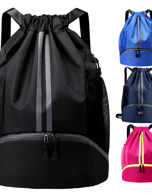 Load image into Gallery viewer, Foldable Waterproof Gym Bag Fitness Backpack Drawstring Shop Pocket Hiking Camping Beach Swimming Men Women Sports Bags
