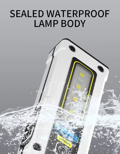 Load image into Gallery viewer, NEW Design Super Bright LED Source Work Lamp with Magnet Alarm SOS Key Chain Power Bank Waterproof Emergency Flashlight
