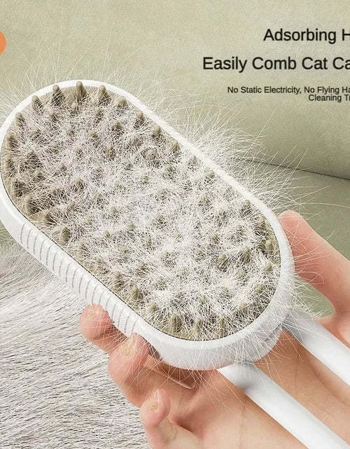 Load image into Gallery viewer, Electric Pet Brush 3 in 1 Cat Steam Brush Steam Dog Brush One-Click Spray Cat Hair Brush Massage Pet Grooming Comb Hair Removal
